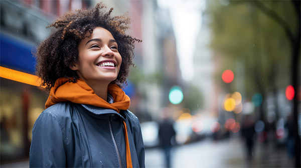 girl smiling